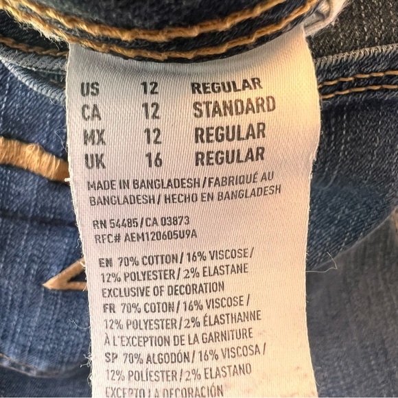 American Eagle Super Stretch Kick Boot Jeans Bootcut Women's Size 12 Regular - Picture 5 of 10